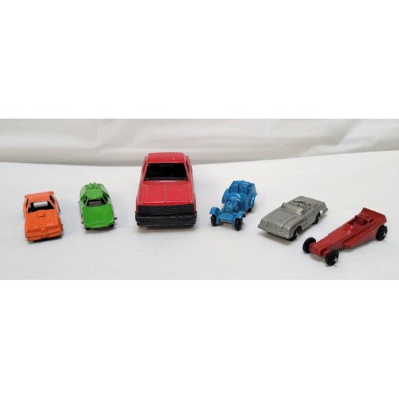 TootsieToy Other - Lot of 6 Vintage Metal Tootsie Toy Die Cast Cars Fiat Dragster Pontiac S-10 More